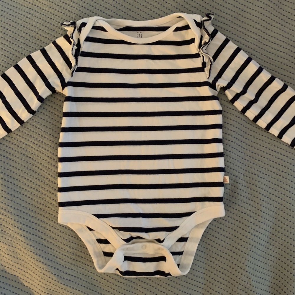 Striped Onesie with Ruffles